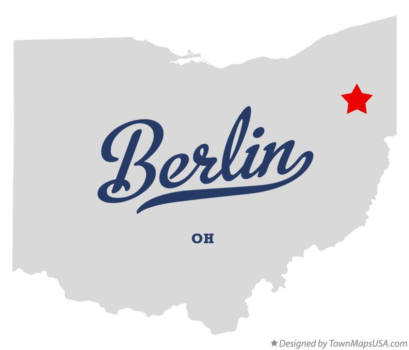 Map of Berlin Ohio OH