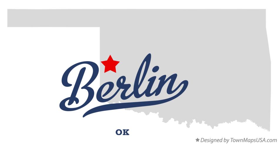 Map of Berlin Oklahoma OK