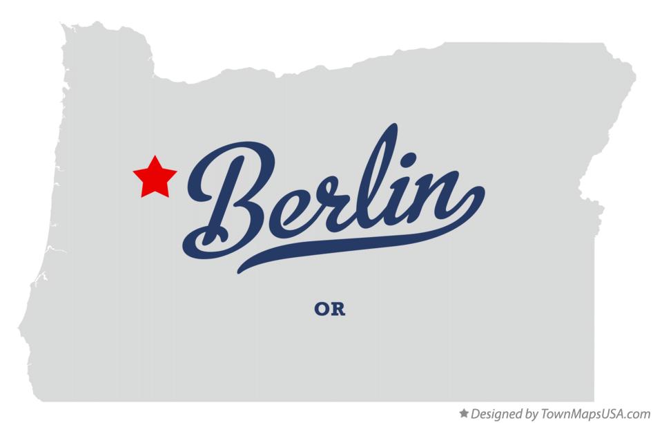 Map of Berlin Oregon OR
