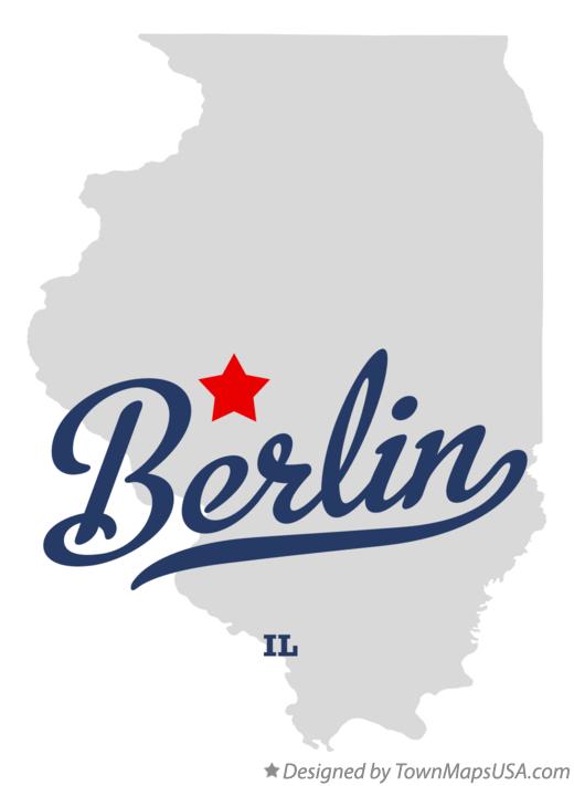 Map of Berlin Illinois IL