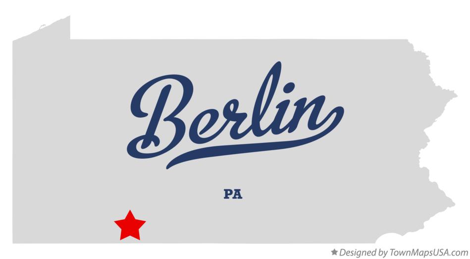 Map of Berlin Pennsylvania PA