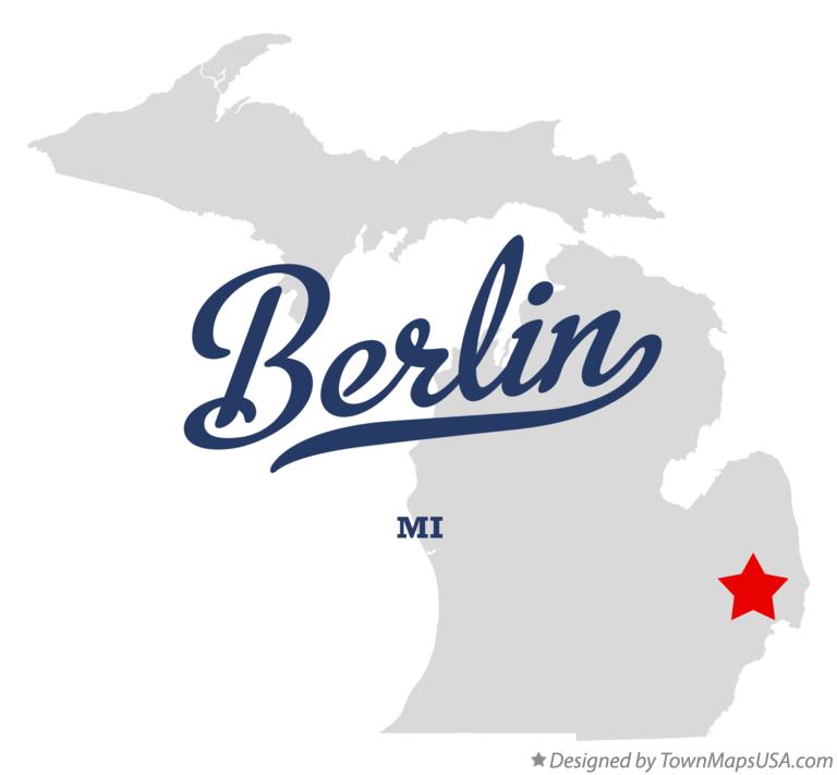 Map of Berlin Michigan MI