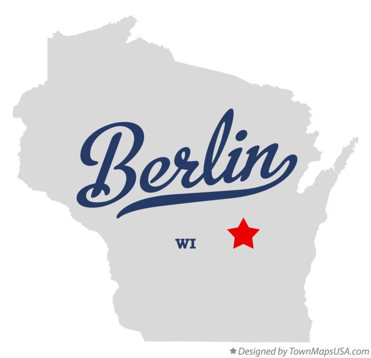 Map of Berlin Wisconsin WI