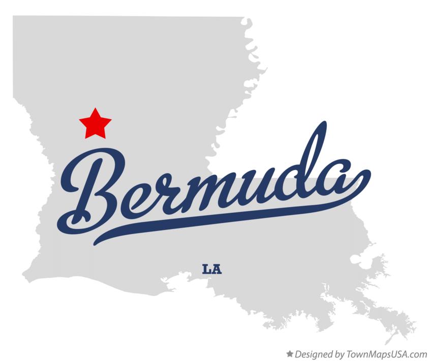 Map of Bermuda Louisiana LA