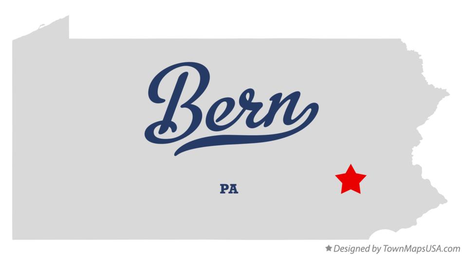 Map of Bern Pennsylvania PA