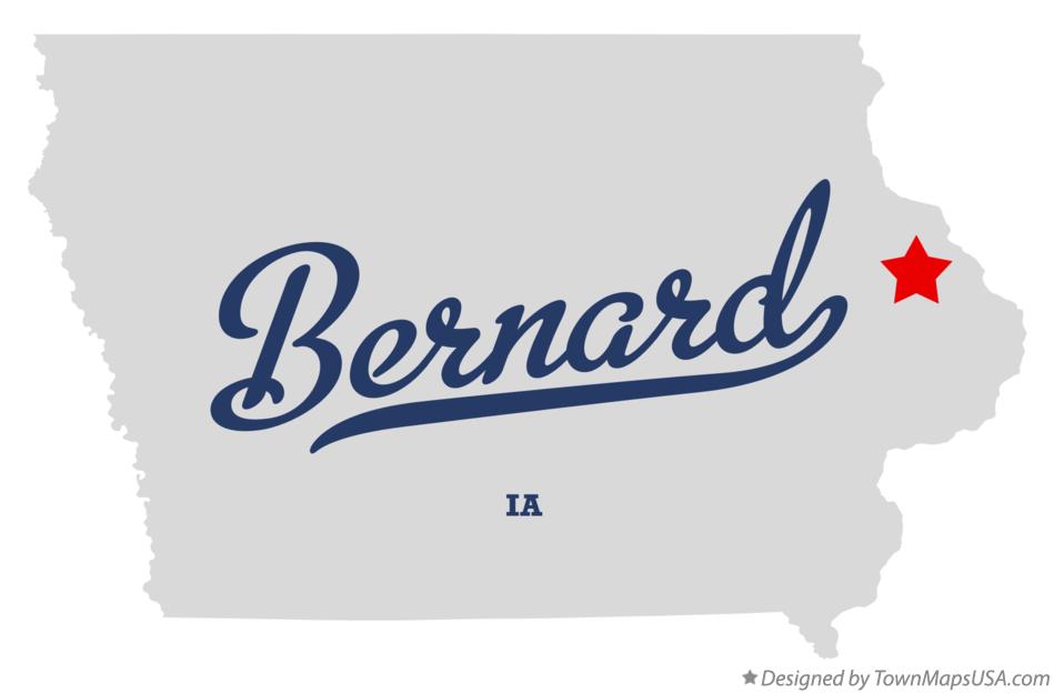 Map of Bernard Iowa IA