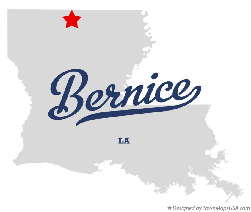 Map of Bernice Louisiana LA