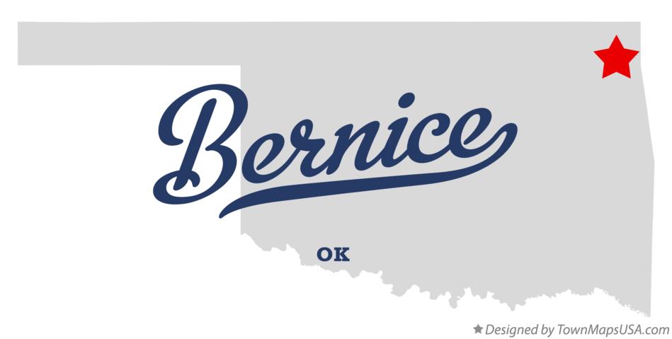 Map of Bernice Oklahoma OK