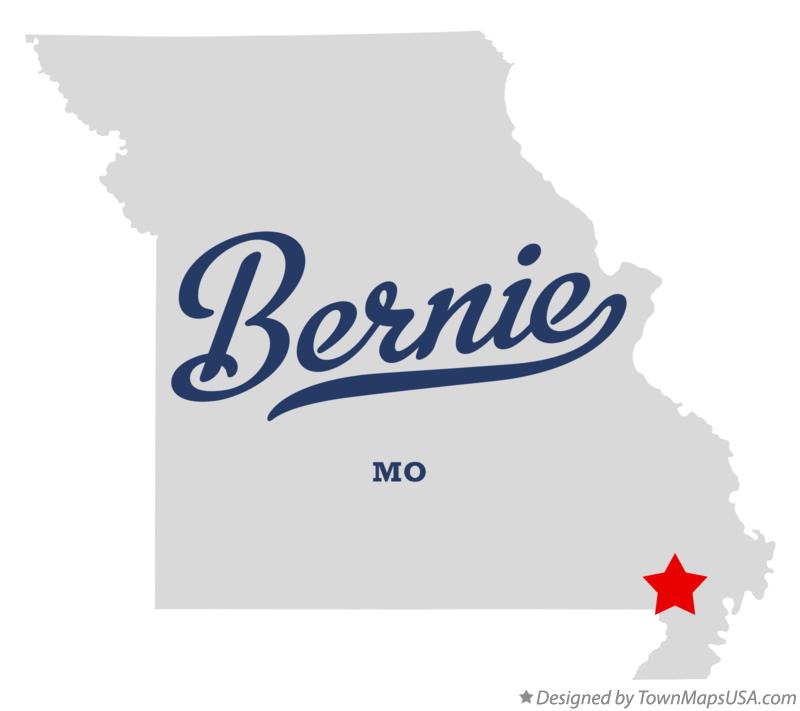 Map of Bernie Missouri MO
