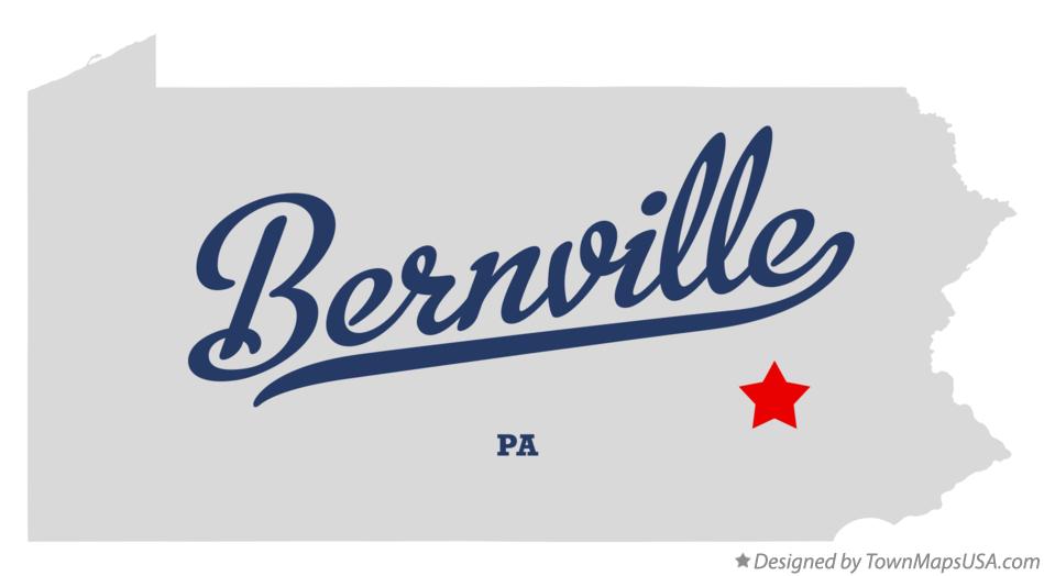 Map of Bernville Pennsylvania PA
