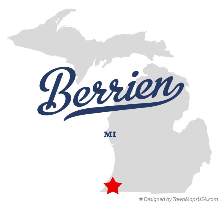 Map of Berrien Michigan MI