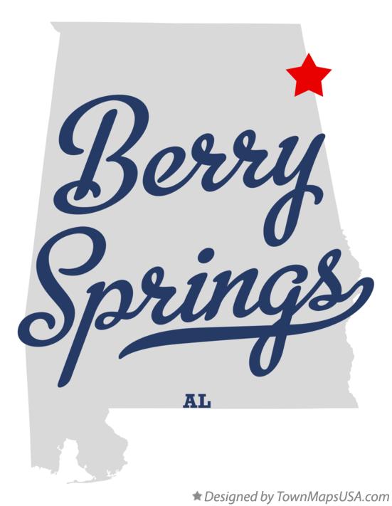 Map of Berry Springs Alabama AL