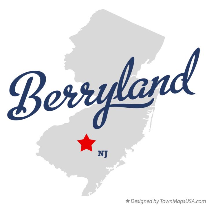 Map of Berryland New Jersey NJ