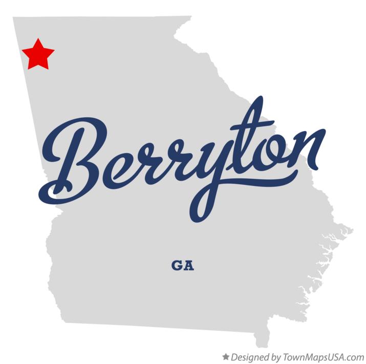Map of Berryton Georgia GA