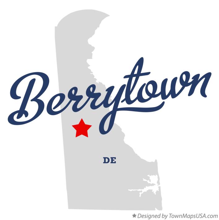 Map of Berrytown Delaware DE