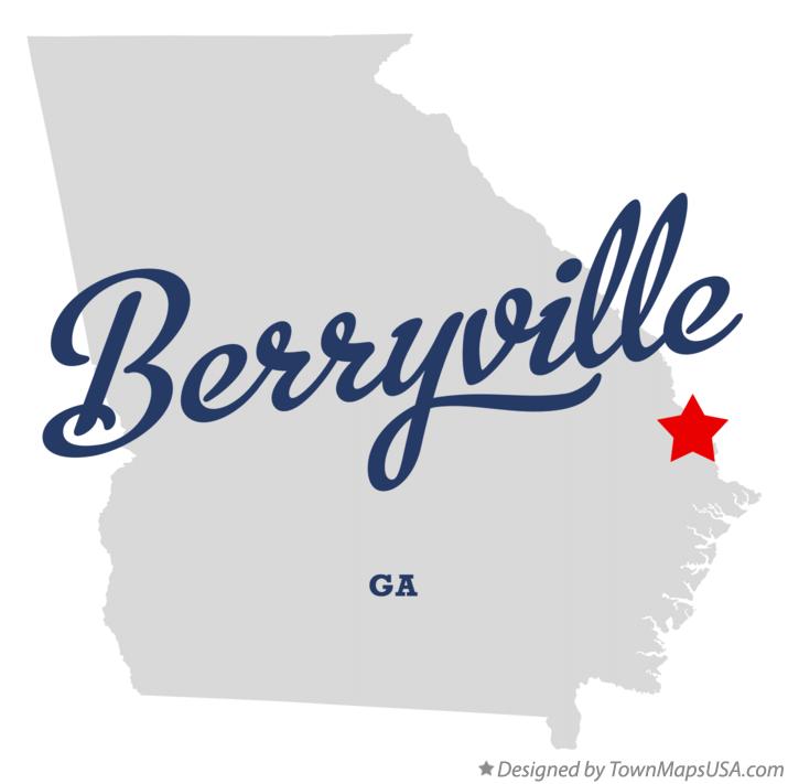 Map of Berryville Georgia GA