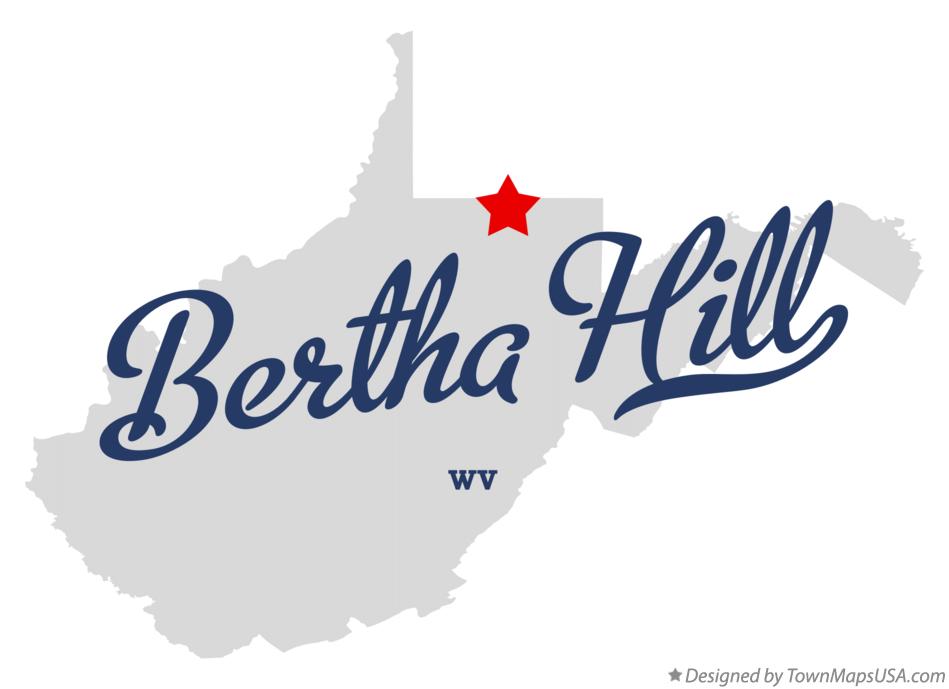 Map of Bertha Hill West Virginia WV