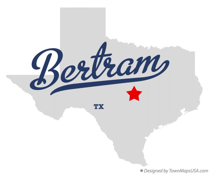 Map of Bertram Texas TX