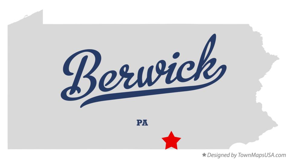 Map of Berwick Pennsylvania PA