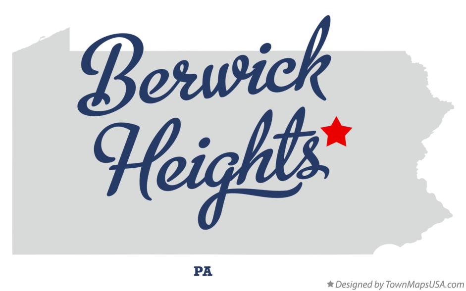 Map of Berwick Heights Pennsylvania PA