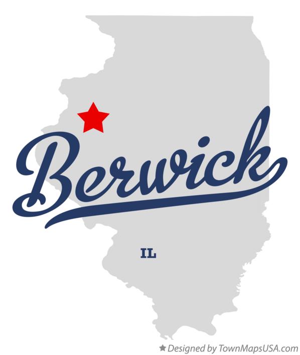 Map of Berwick Illinois IL