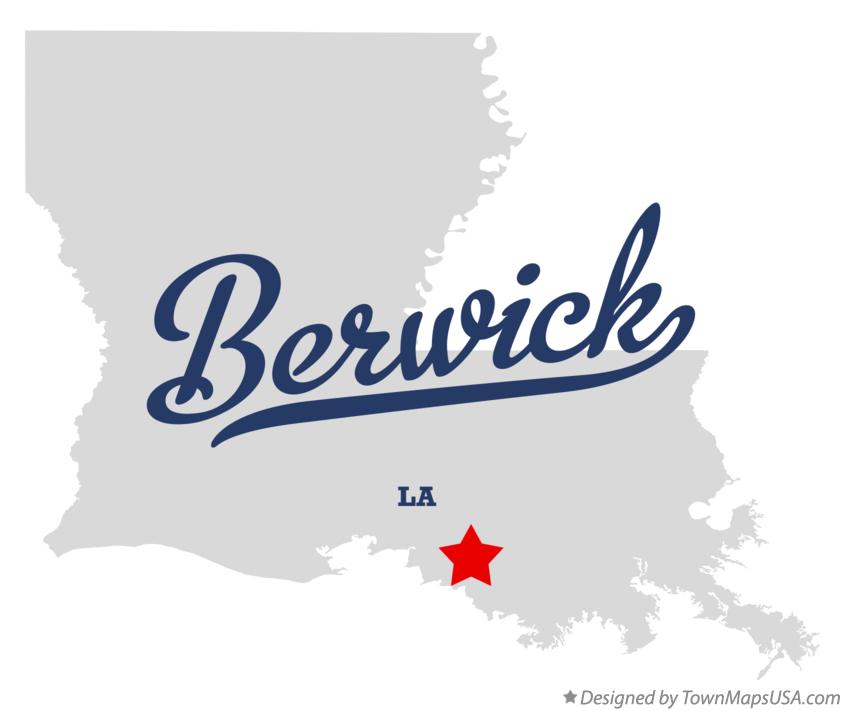 Map of Berwick Louisiana LA