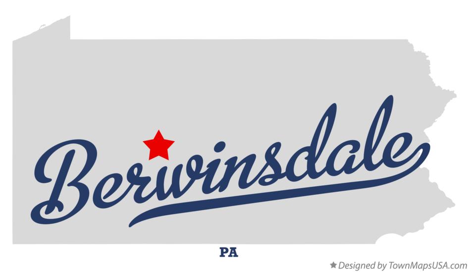 Map of Berwinsdale Pennsylvania PA