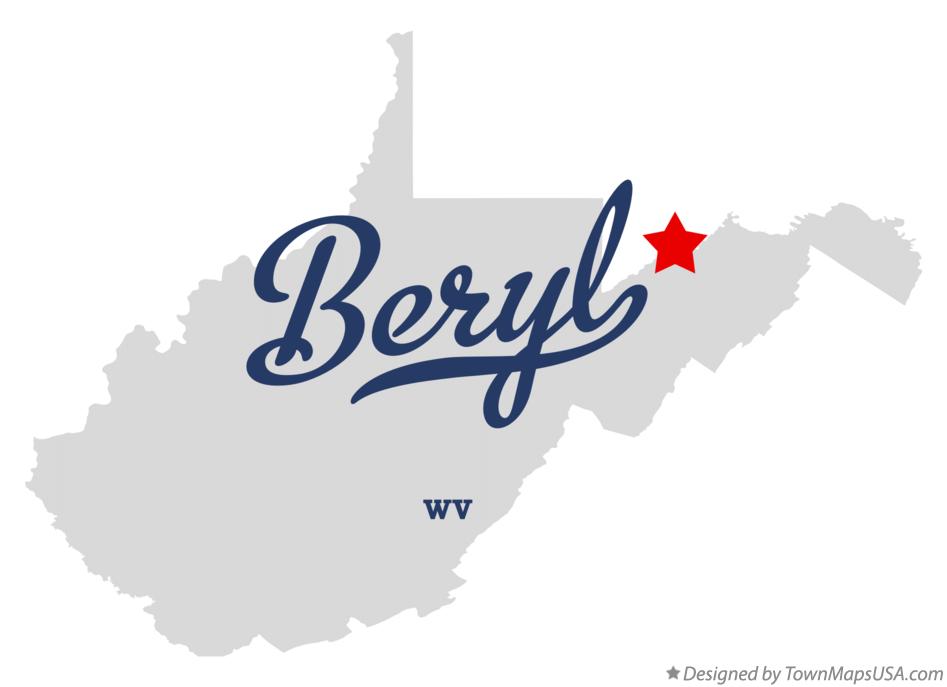 Map of Beryl West Virginia WV