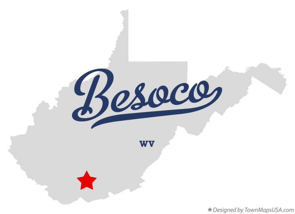 Map of Besoco West Virginia WV