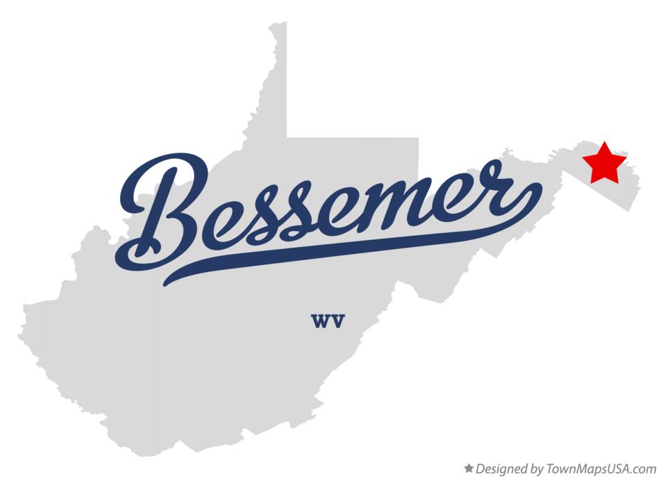 Map of Bessemer West Virginia WV