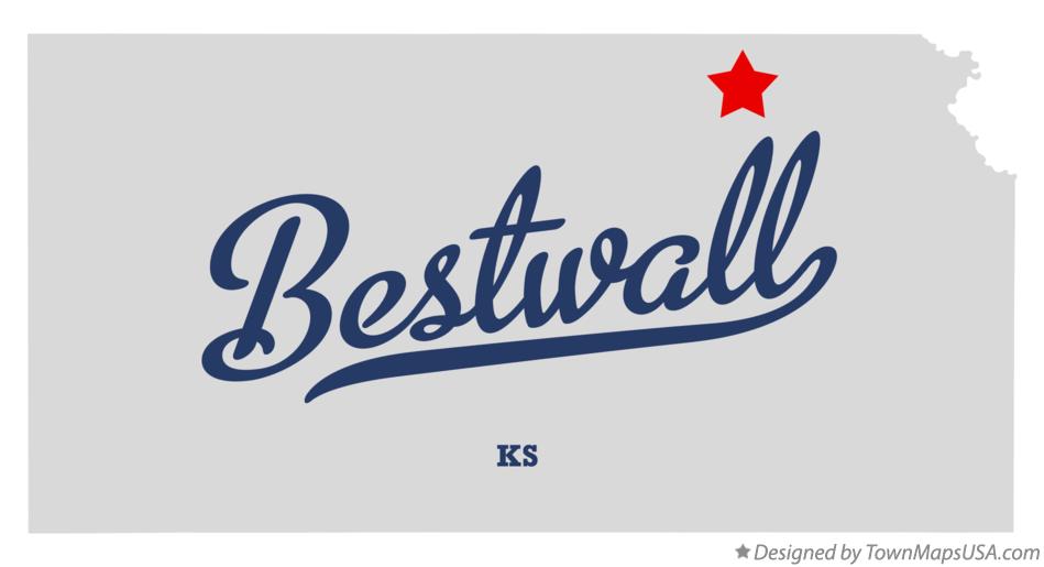 Map of Bestwall Kansas KS
