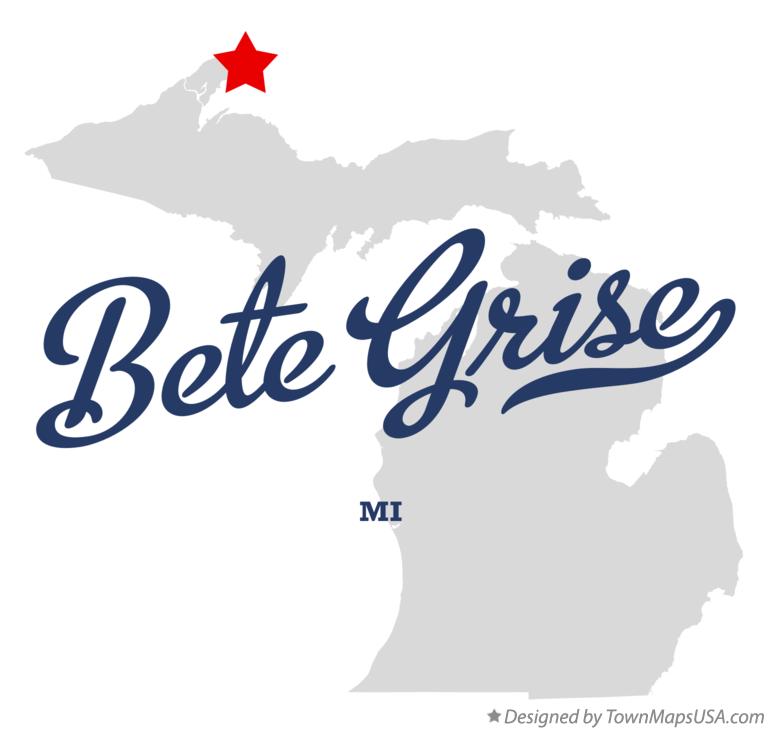 Map of Bete Grise Michigan MI