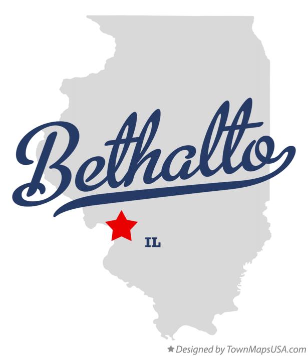 Map of Bethalto Illinois IL