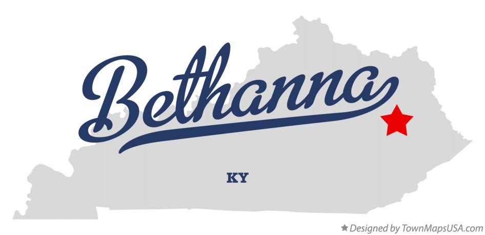Map of Bethanna Kentucky KY