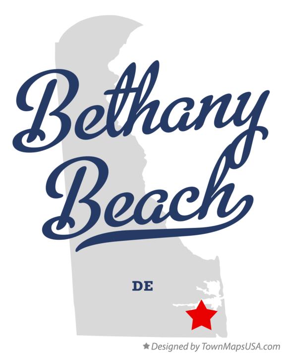 Map of Bethany Beach Delaware DE