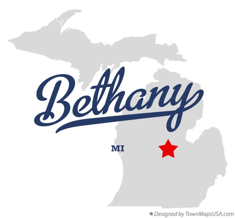 Map of Bethany Michigan MI