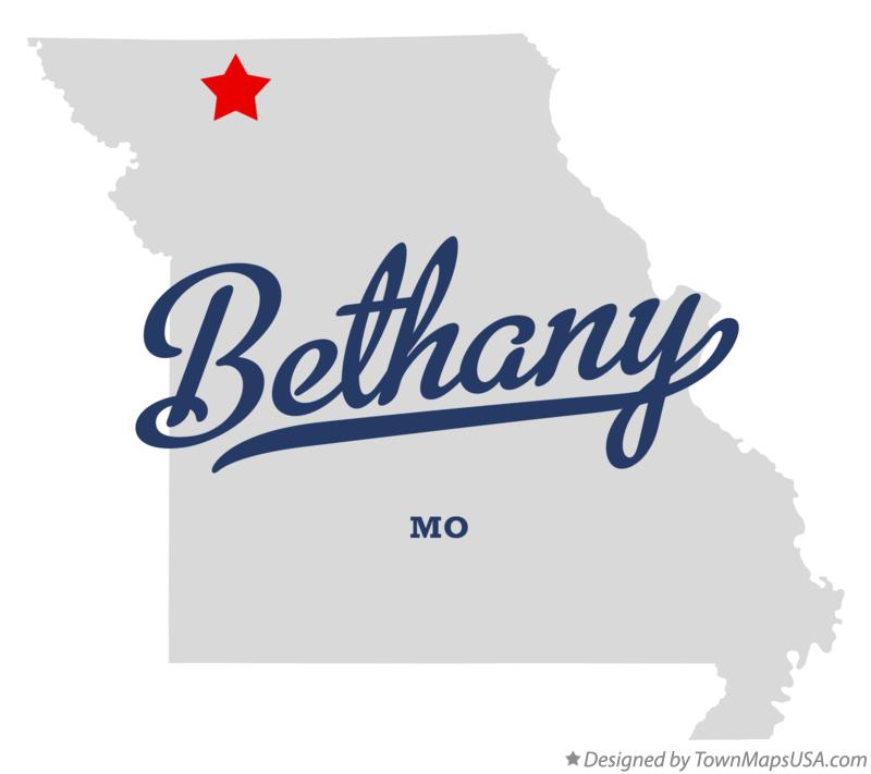 Map of Bethany Missouri MO