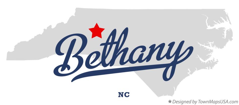 Map of Bethany North Carolina NC