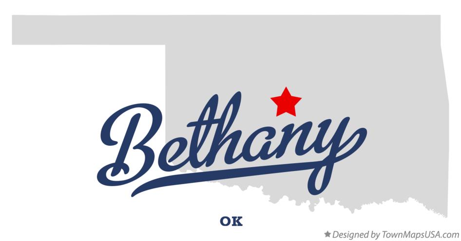 Map of Bethany Oklahoma OK