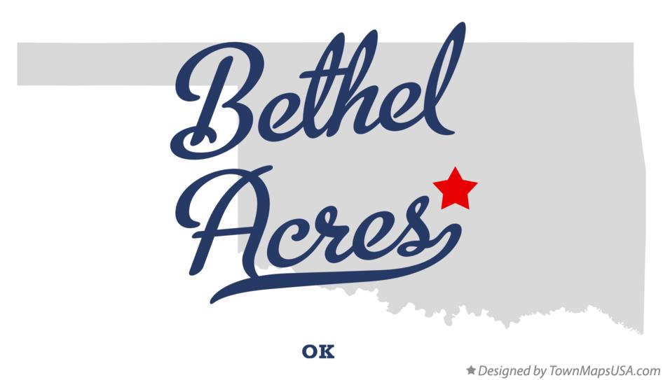 Map of Bethel Acres Oklahoma OK