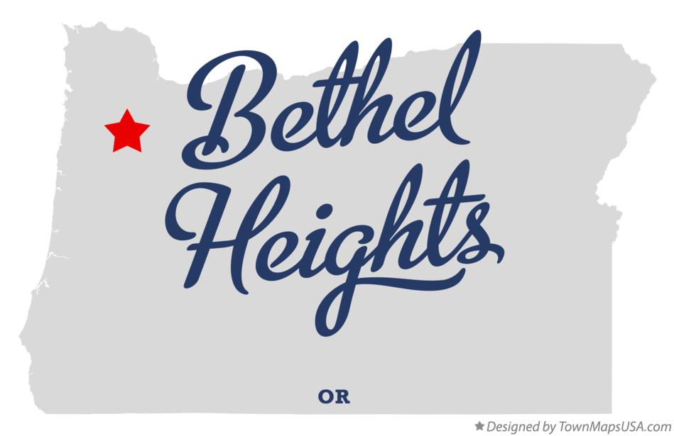 Map of Bethel Heights Oregon OR