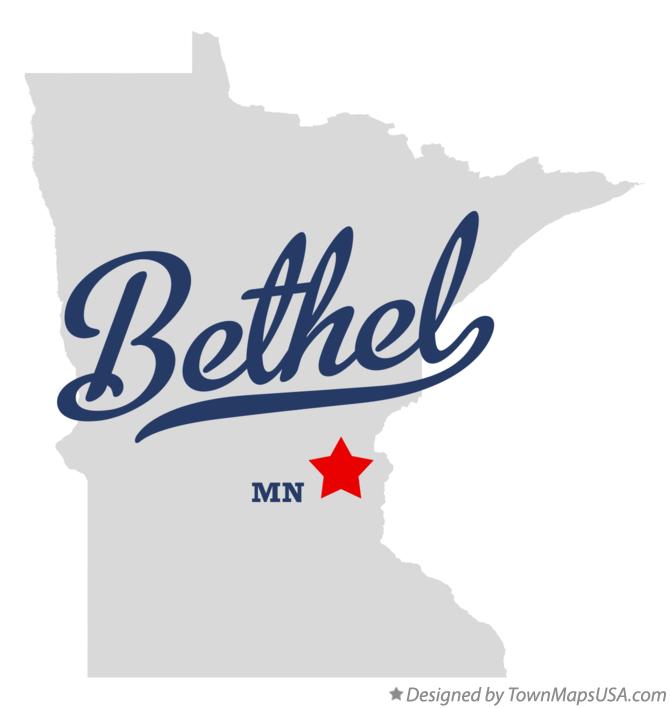 Map of Bethel Minnesota MN