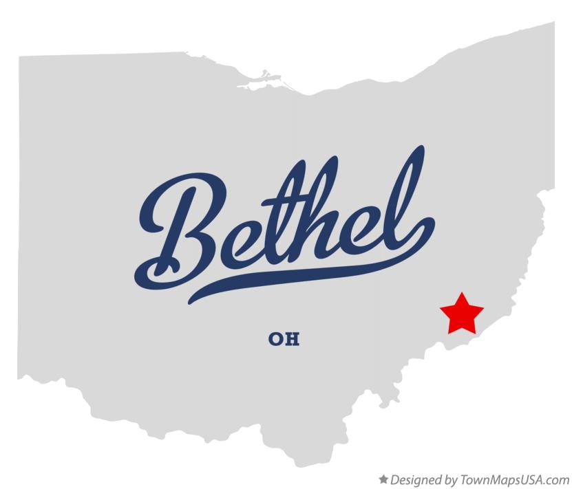 Map of Bethel Ohio OH