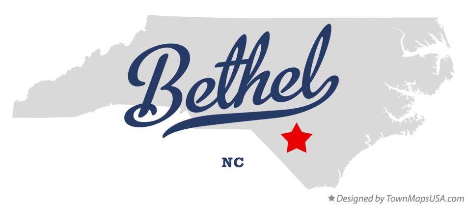 Map of Bethel North Carolina NC