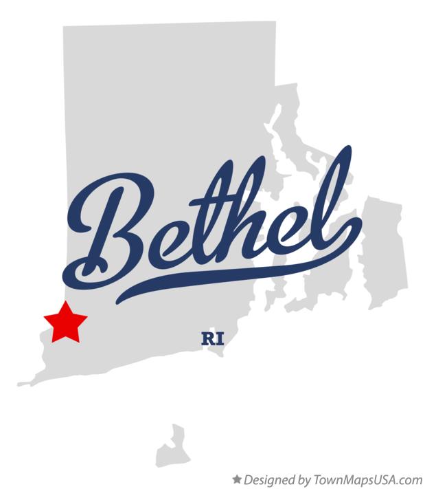 Map of Bethel Rhode Island RI