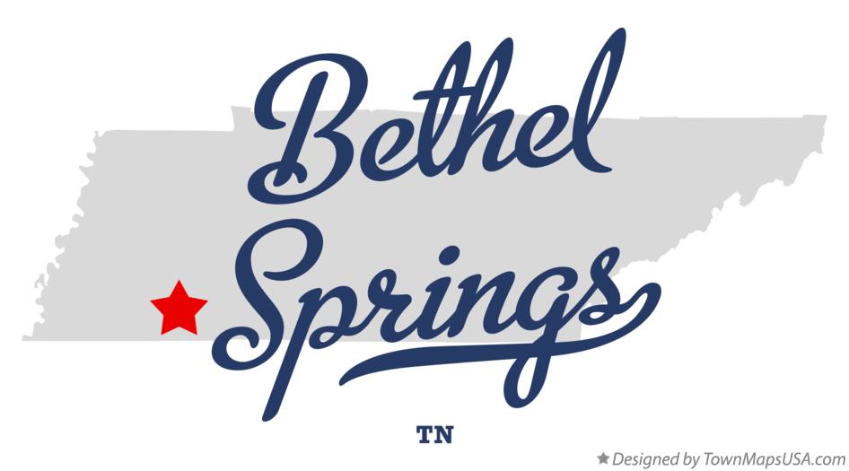 Map of Bethel Springs Tennessee TN