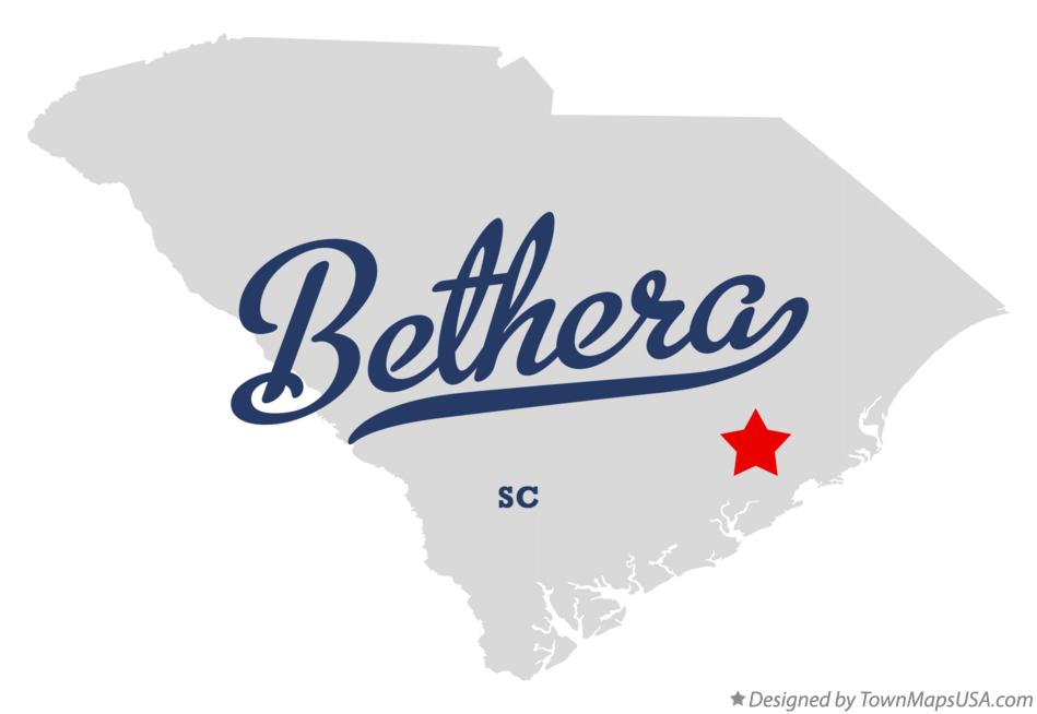 Map of Bethera South Carolina SC