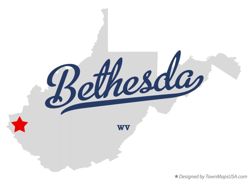 Map of Bethesda West Virginia WV