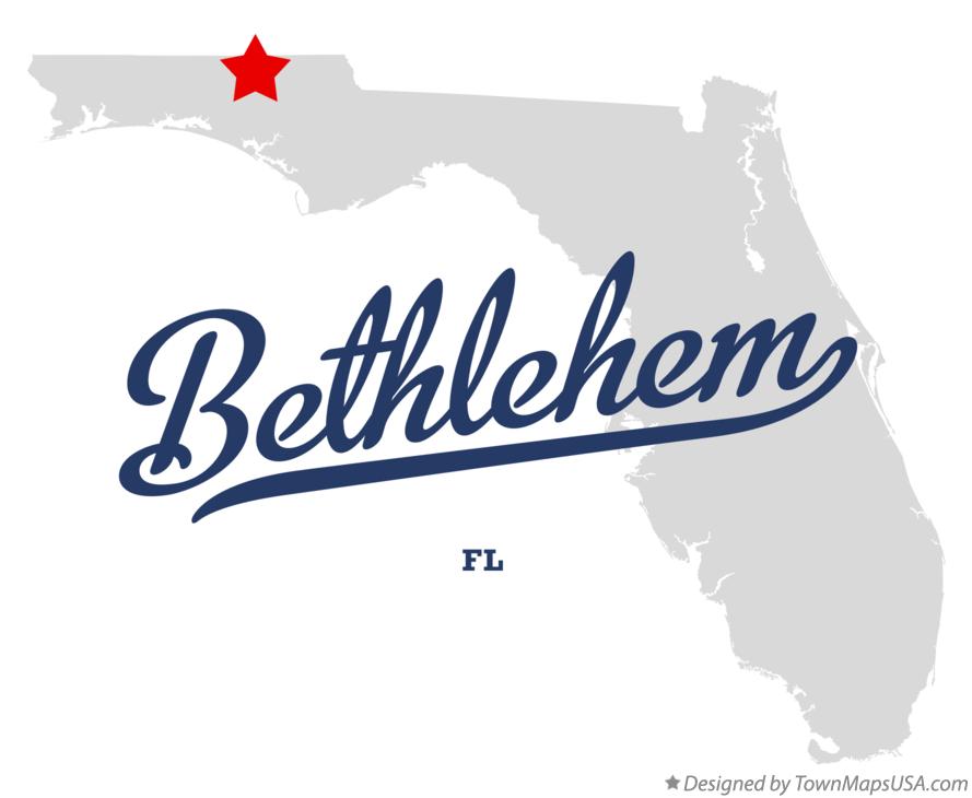 Map of Bethlehem Florida FL