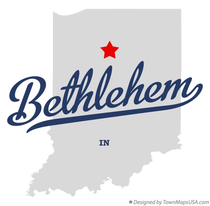 Map of Bethlehem Indiana IN